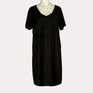 Z Supply Faux Suede Mini T Shirt Dress Pocket Tee Olive Drab Green M